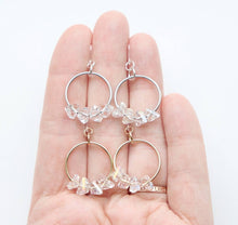 Load image into Gallery viewer, Clear Beaded Charm Earrings