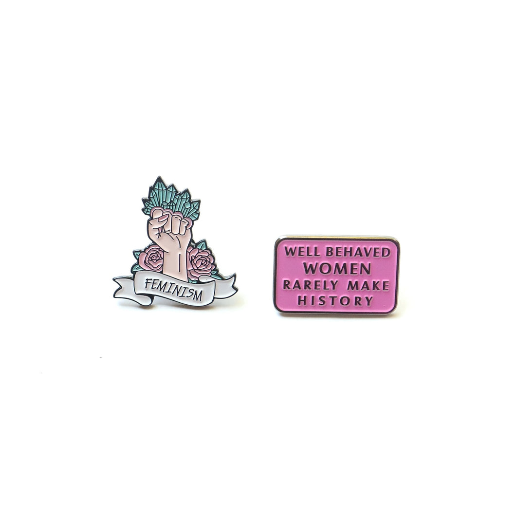 Feminism Enamel Pins