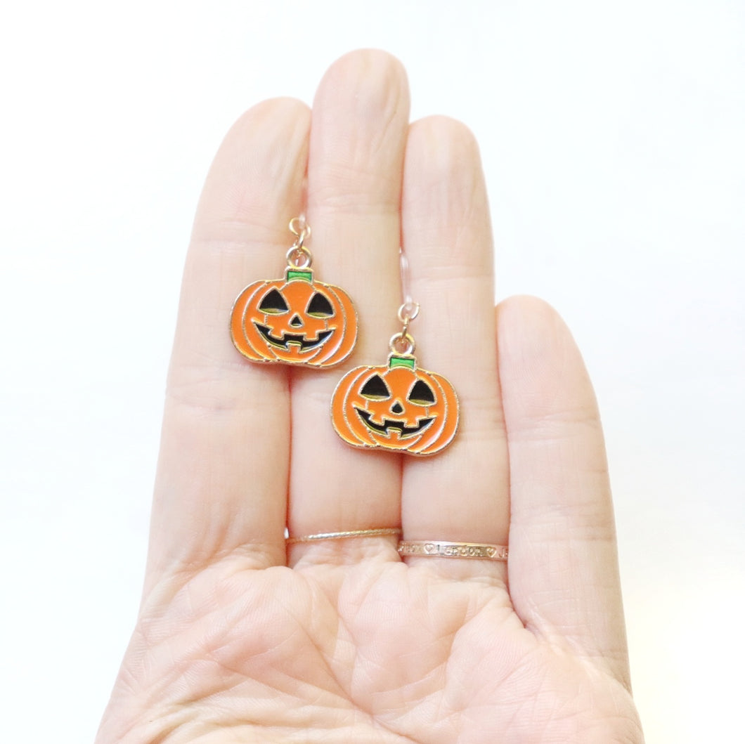 Jack-o'-lantern Charm Earrings