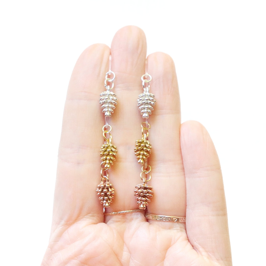 Pinecone Charm Earrings