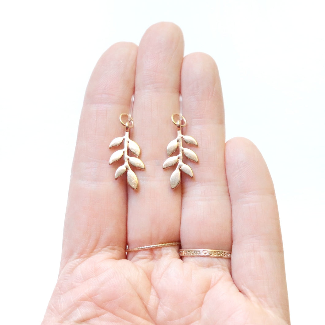 Leaf Charm Earrings