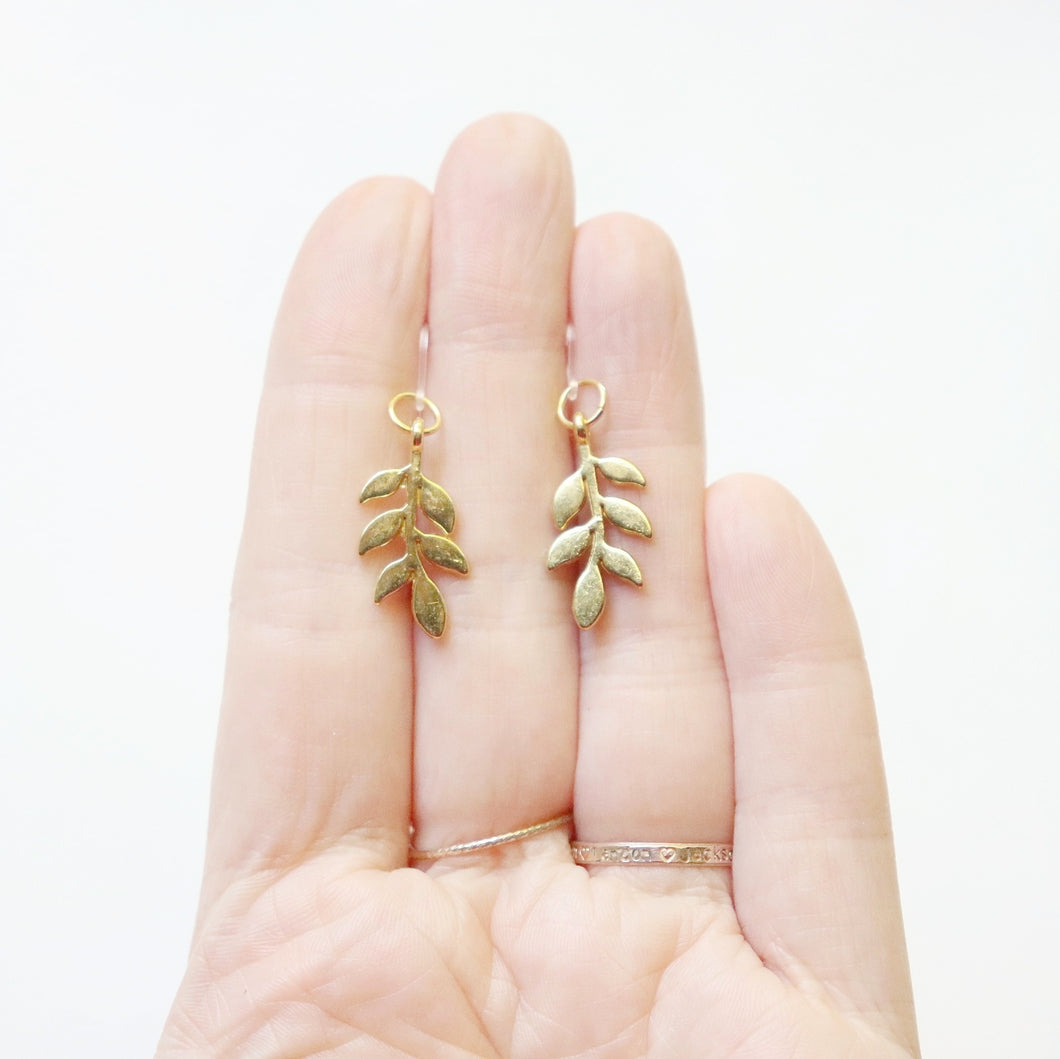 Leaf Charm Earrings