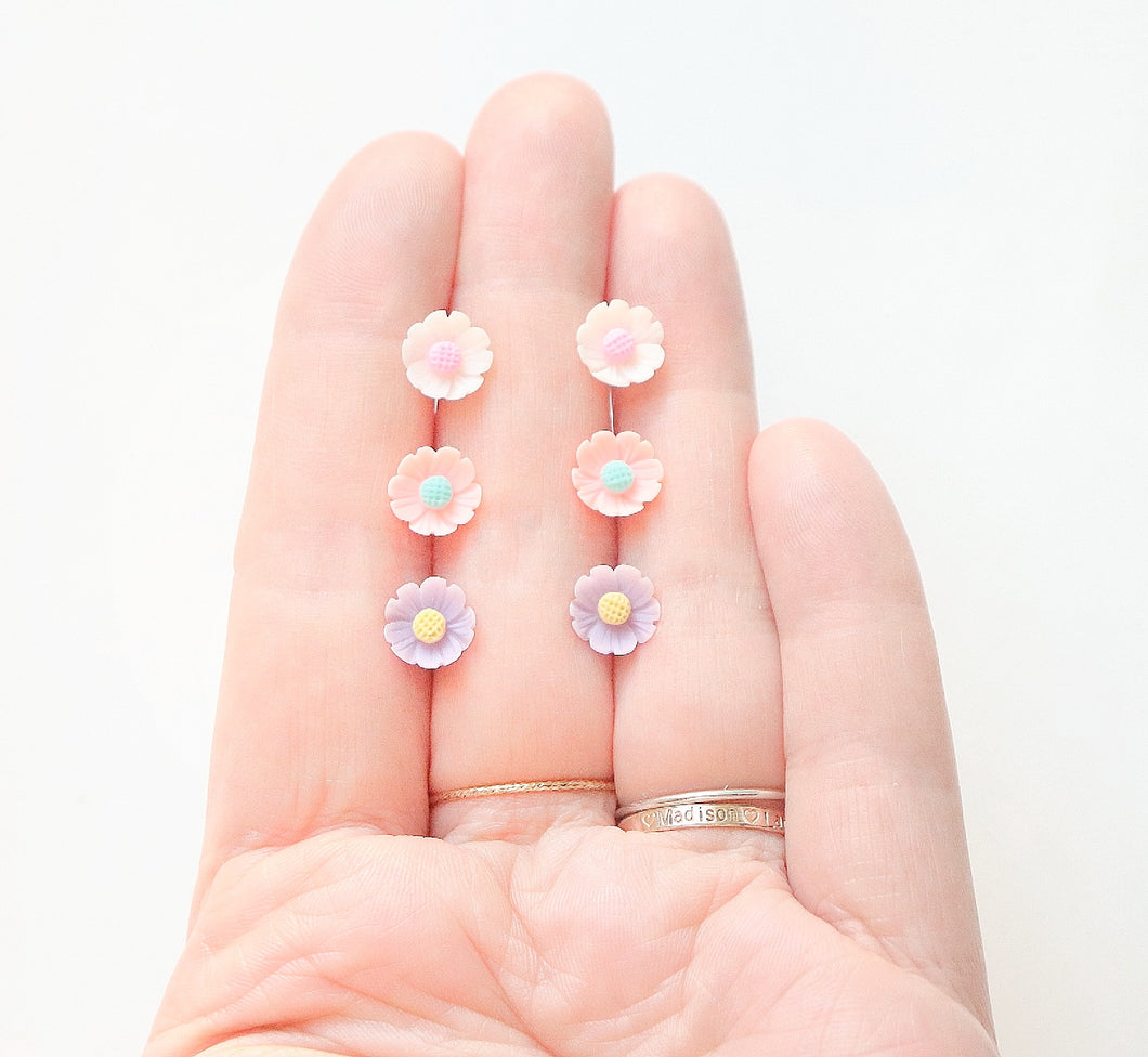 Pastel Flower Earrings