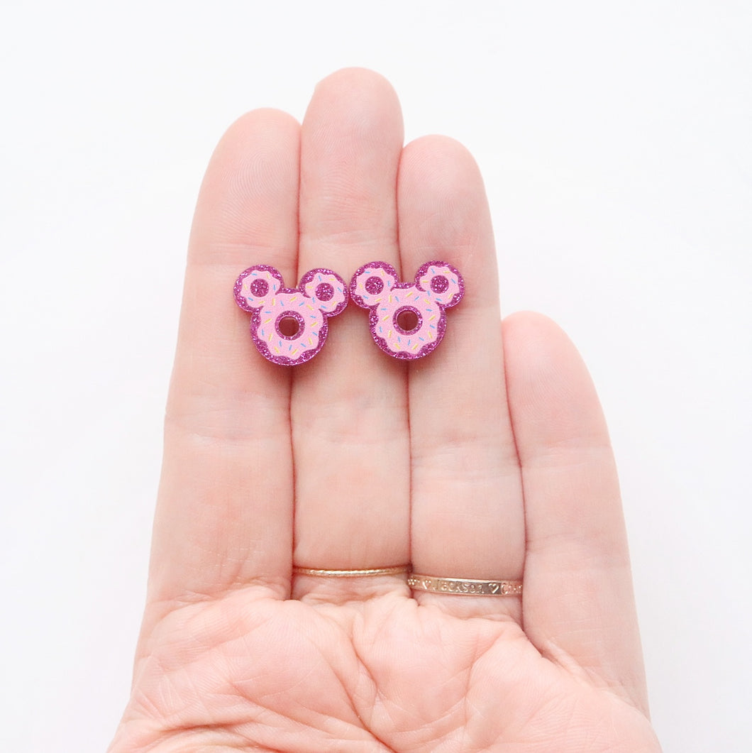 Donut Mouse Head Earrings