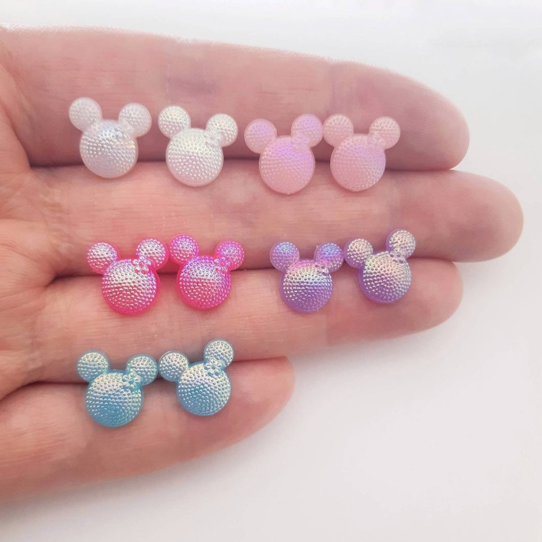 Iridescent Girl Mouse Earrings