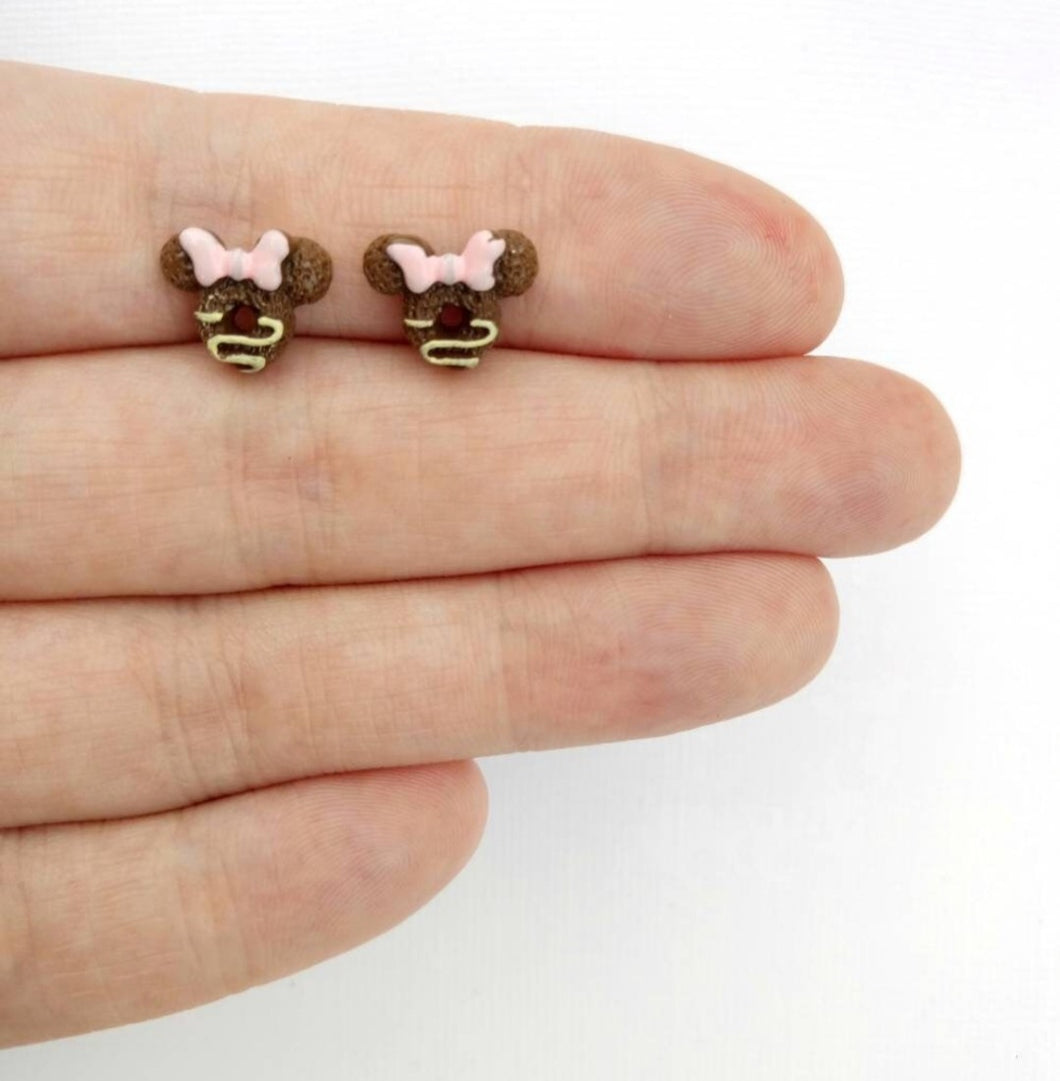 Girl Mouse Donut Earrings