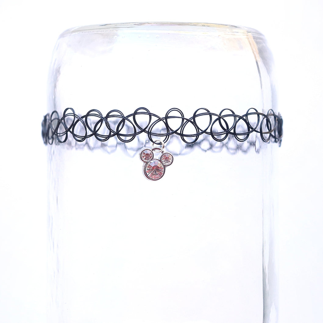 Silver Mouse Tattoo Choker