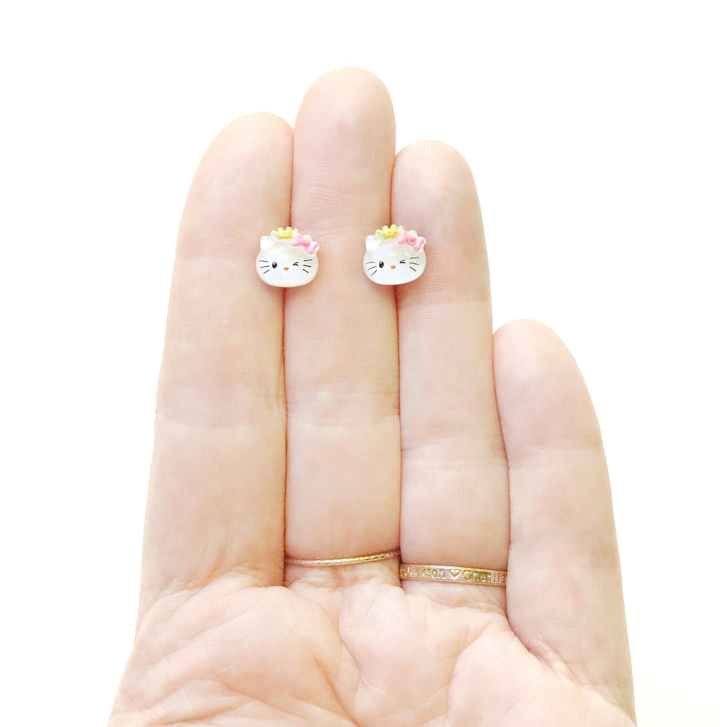 Glitter Hi Kitty Earrings