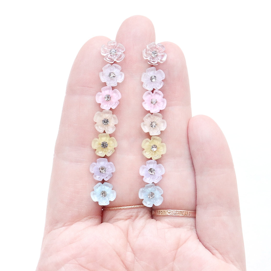 Rhinestone Flower Earrings