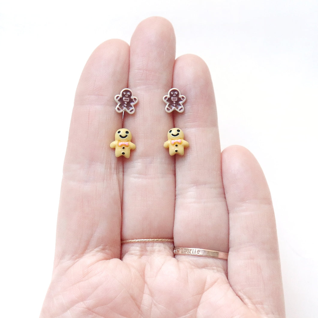 Mini Gingerbread Men Earrings