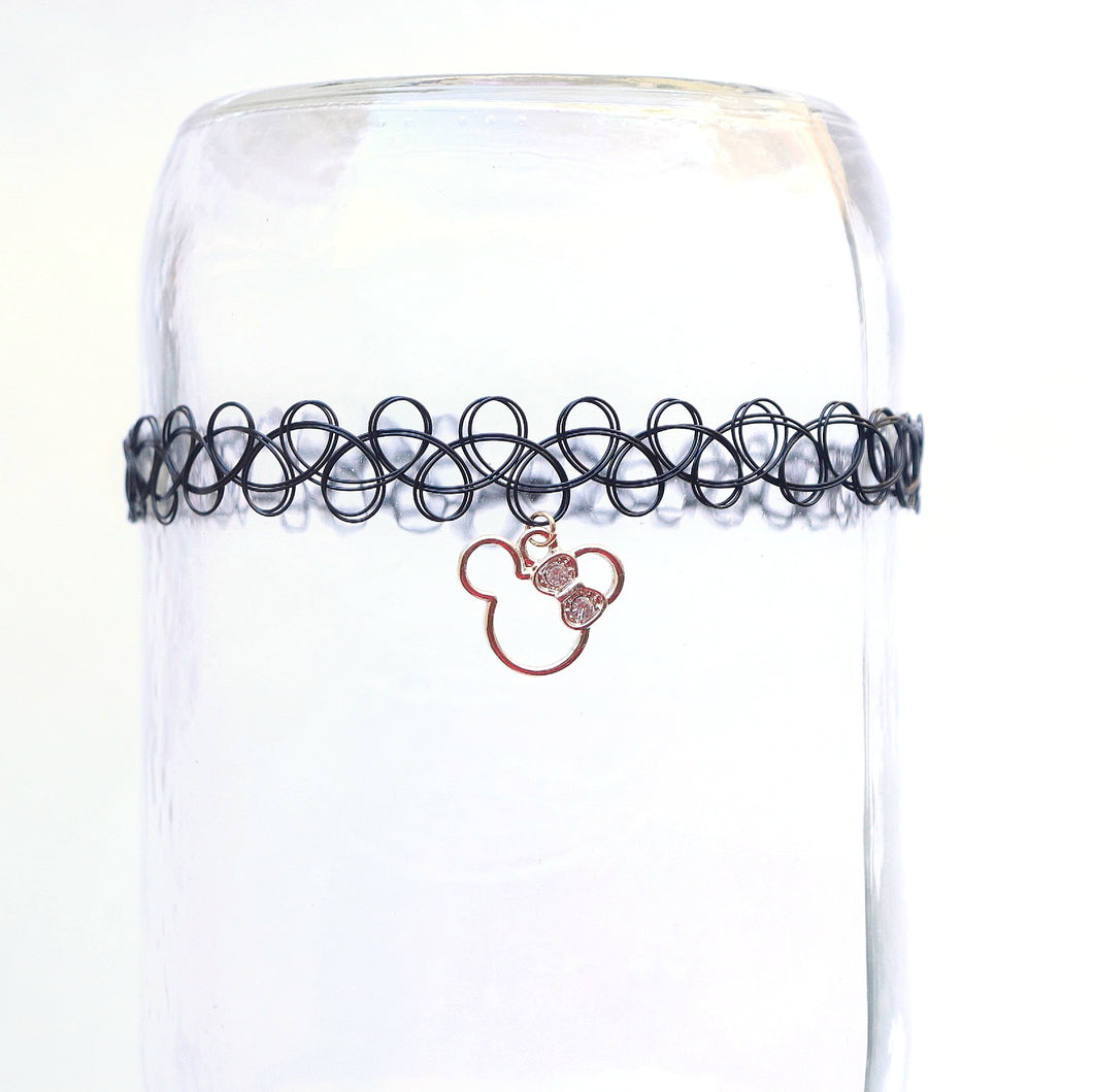 Rose Gold Mouse Tattoo Choker