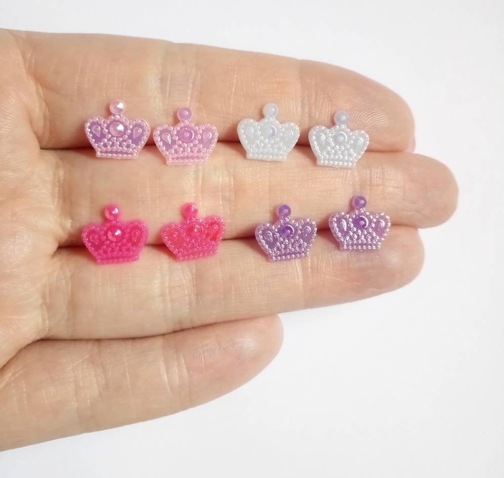 Iridescent Crown Earrings