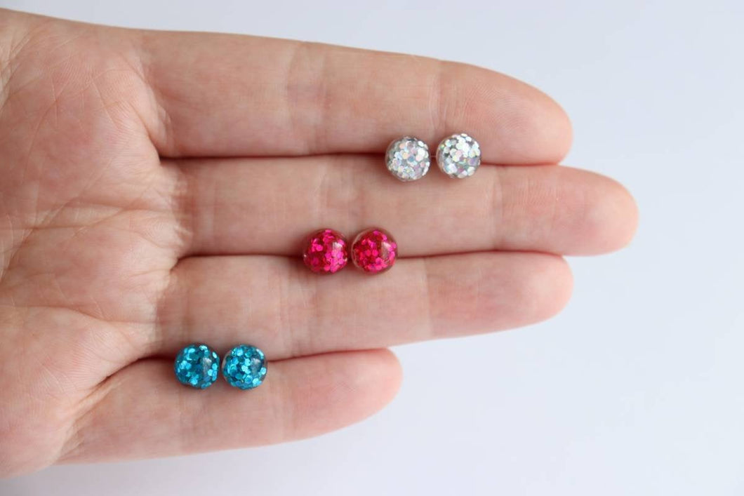 Glitter Filled Earrings