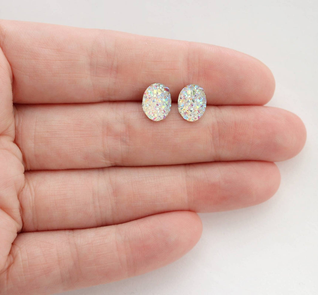 Crystal Faux Druzy Earrings