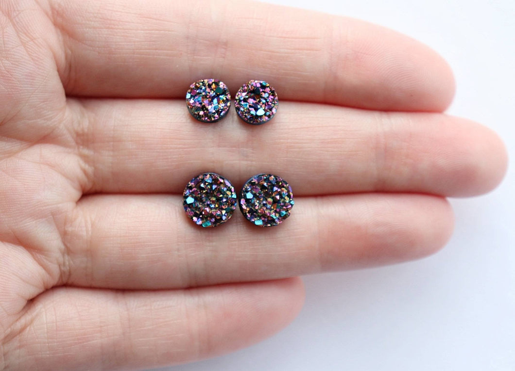 Multi-colour Faux Druzy Earrings