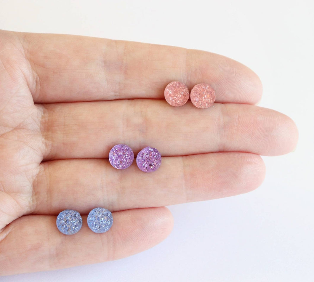 Mini Faux Druzy Earrings