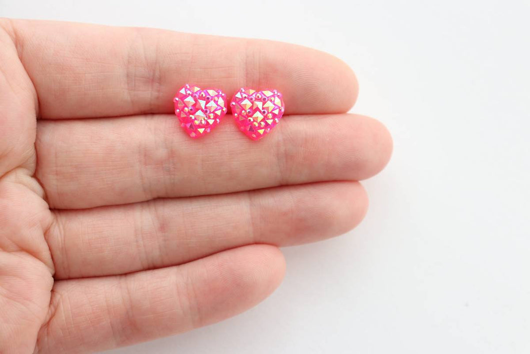 Studded Heart Earrings