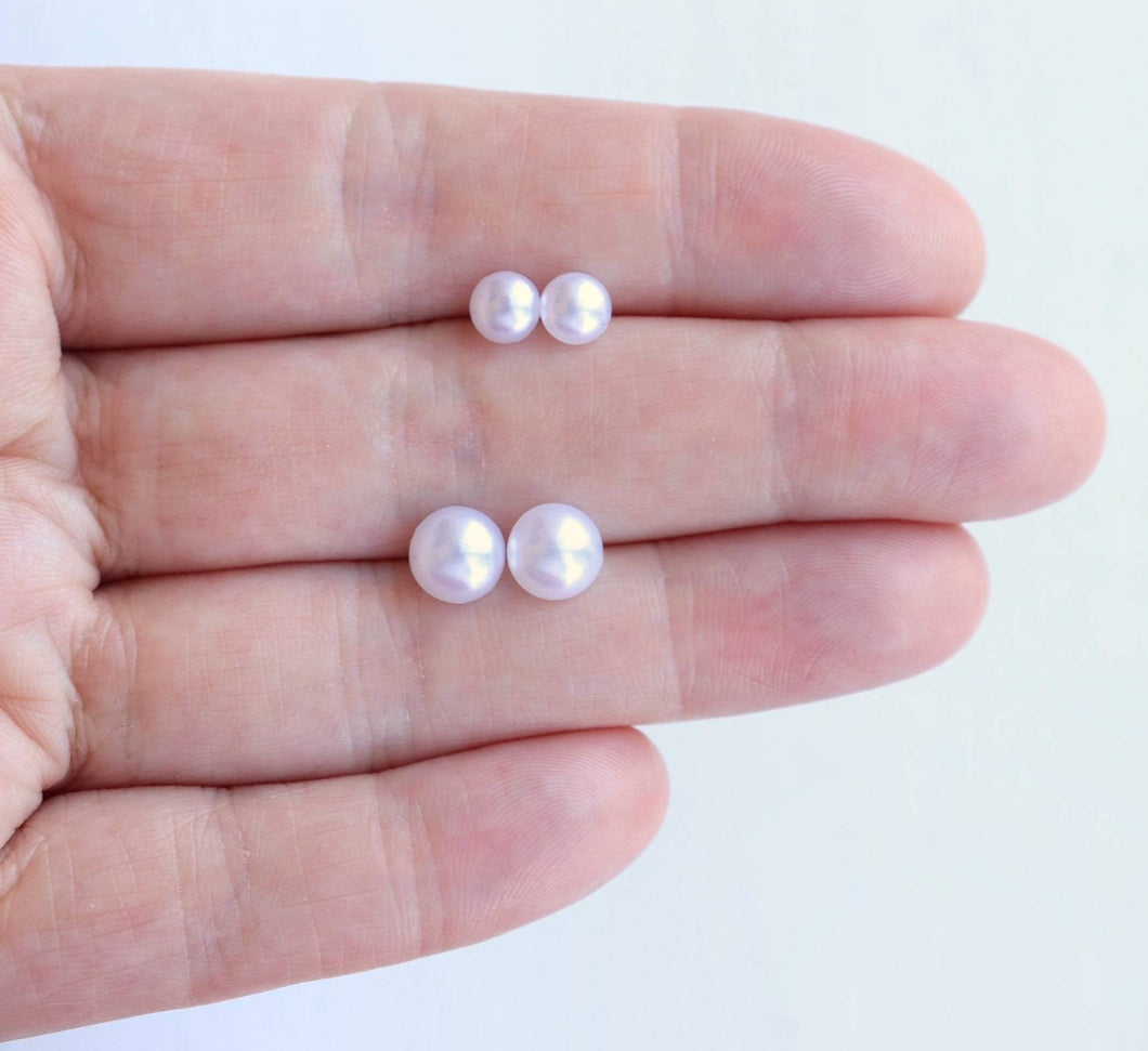 White Pearl Earrings