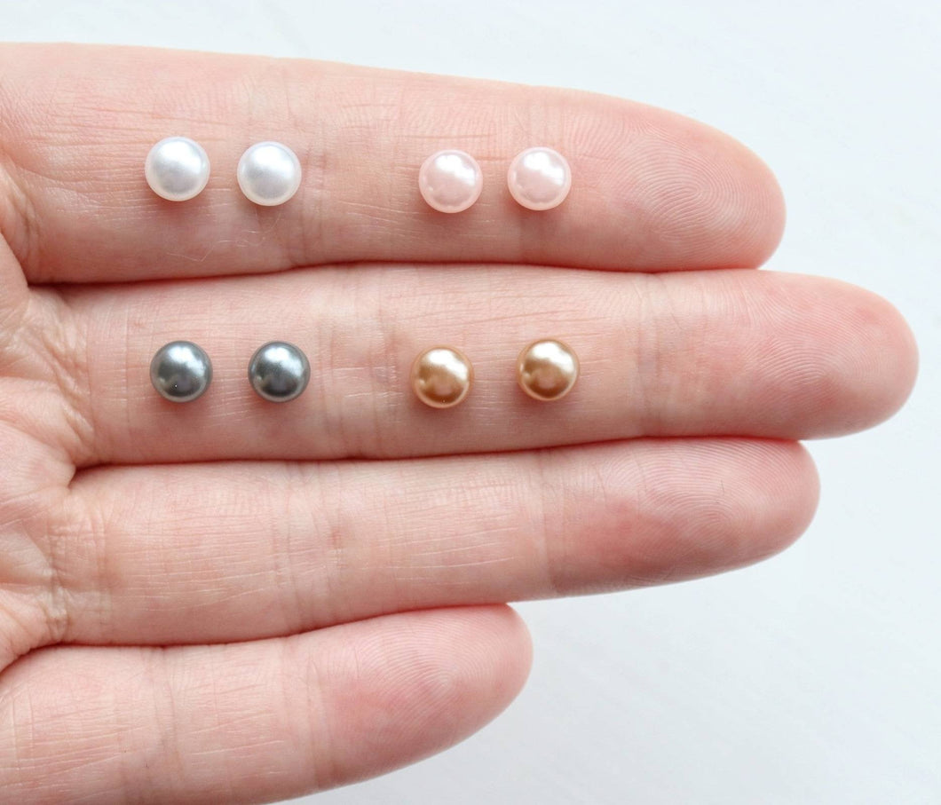 Mini Classic Pearl Earrings