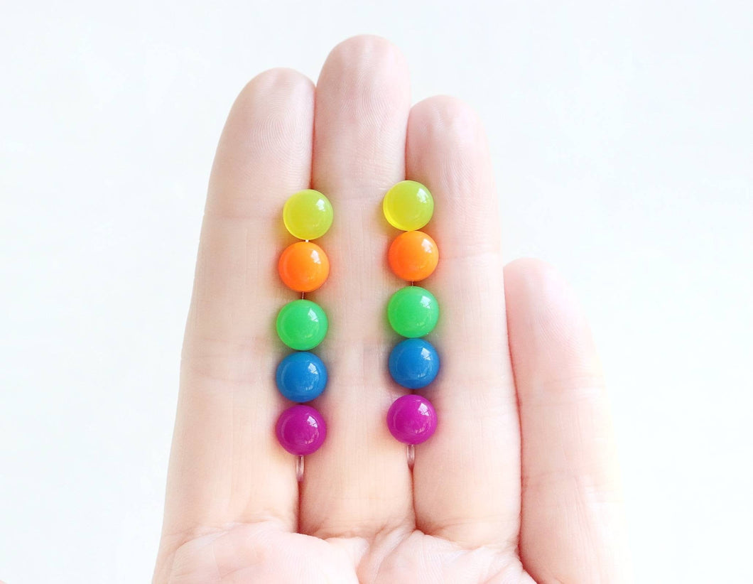 Neon Cabochon Earrings