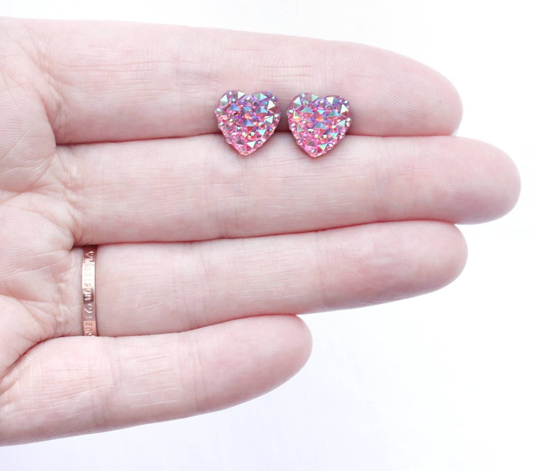 Studded Heart Earrings