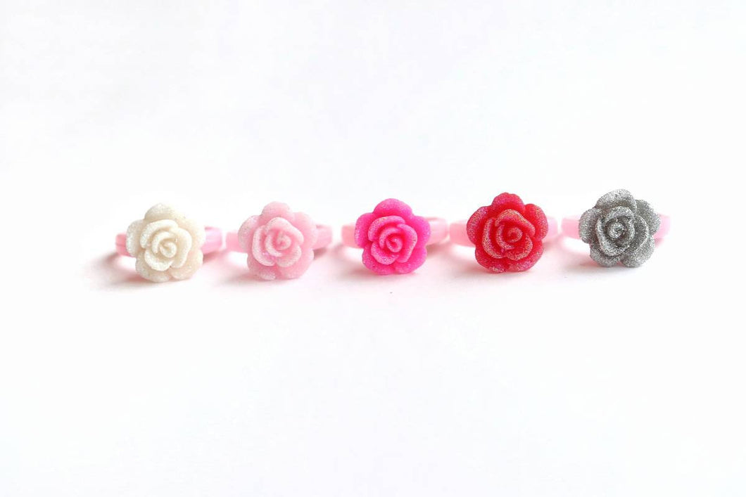 Glitter Rose Rings