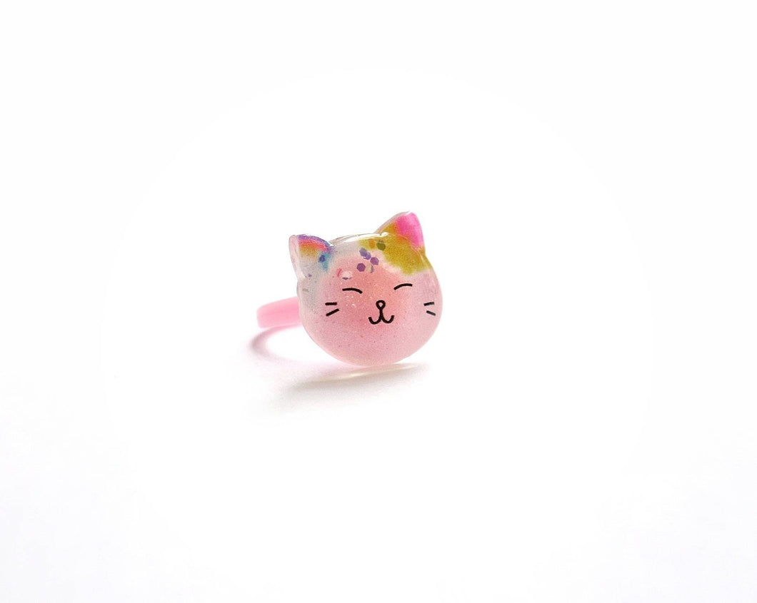 Glitter Kitty Rings