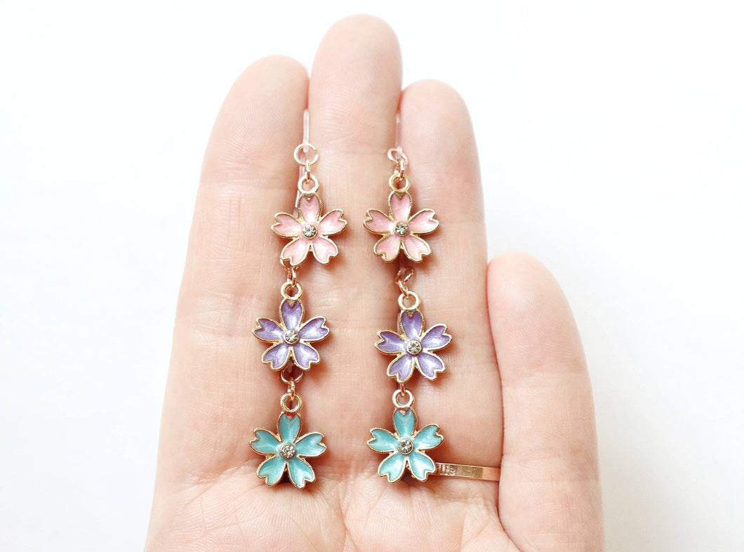 Sakura Flower Charm Earrings