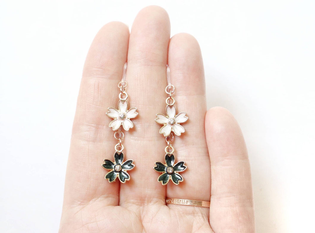 Sakura Flower Charm Earrings