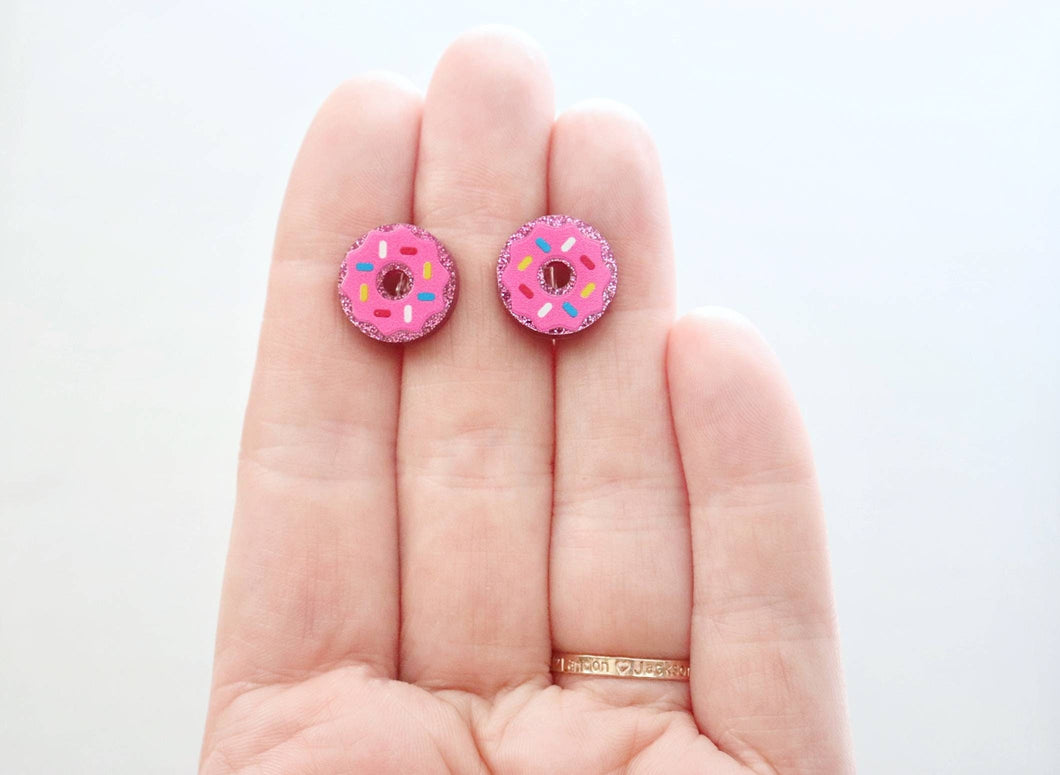 Glitter Donut Earrings