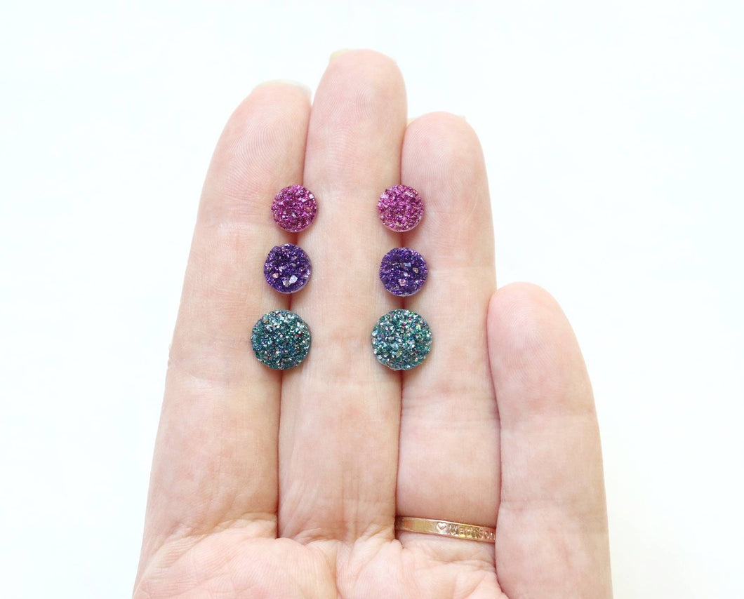 Girly Faux Druzy Earrings