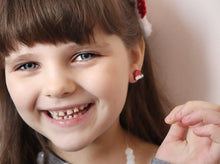 Load image into Gallery viewer, Glitter Santa Hat Acrylic Earrings
