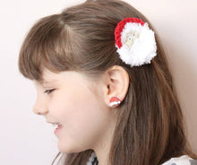 Load image into Gallery viewer, Glitter Santa Hat Acrylic Earrings
