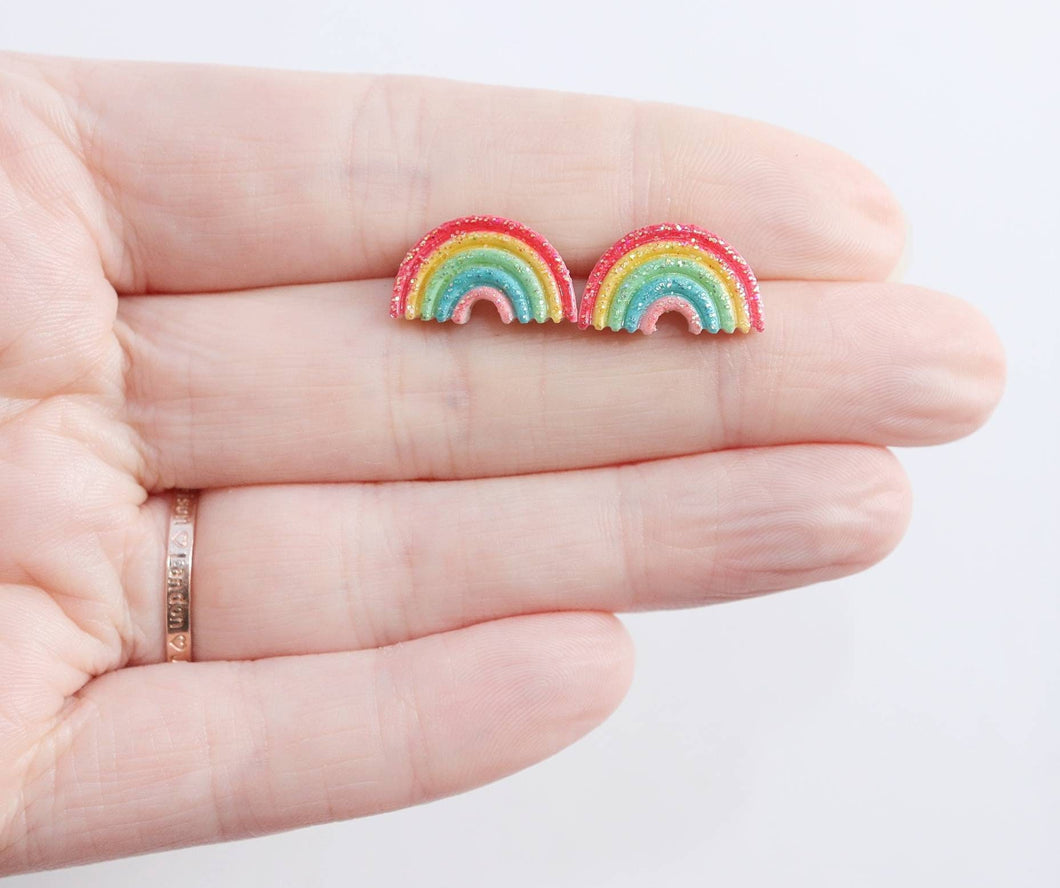 Glitter Rainbow Earrings