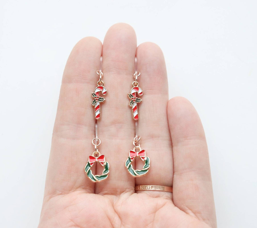 Christmas Metal Charm Earrings