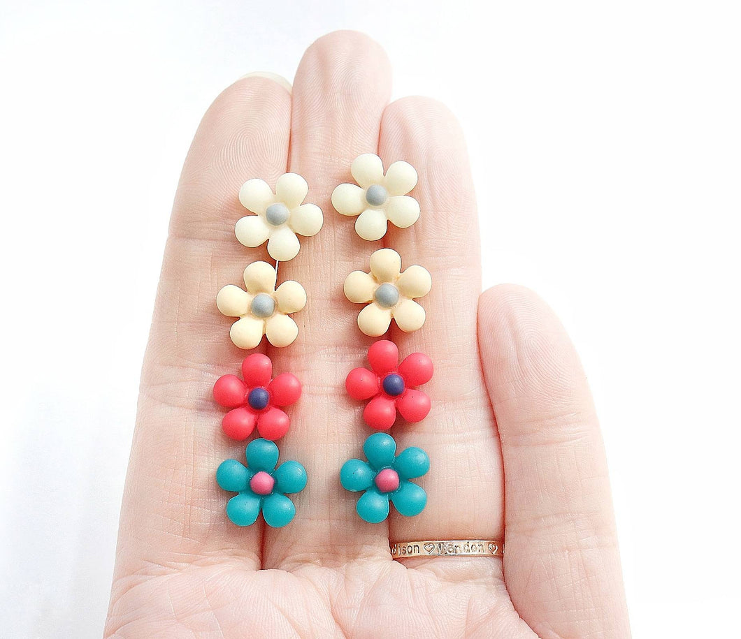 Puffy Flower Earrings