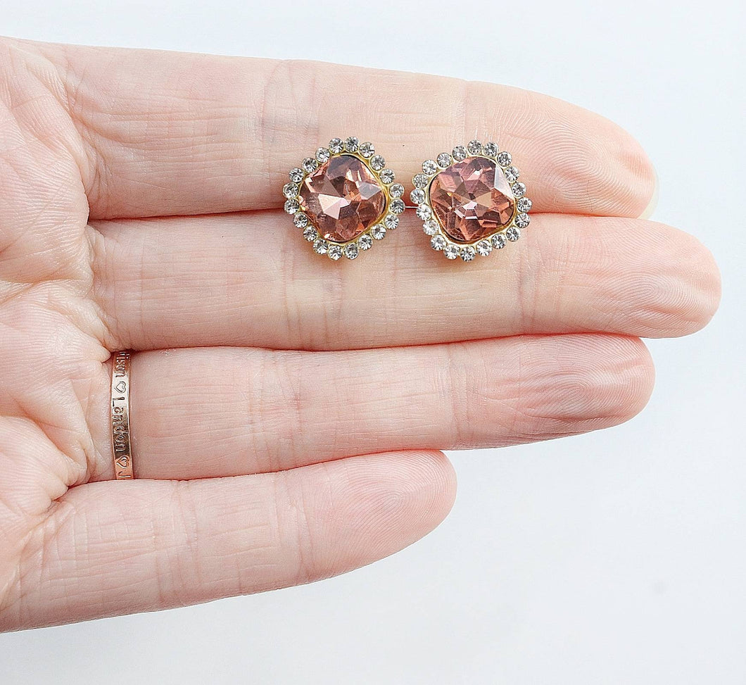 Champagne Rhinestone Earrings