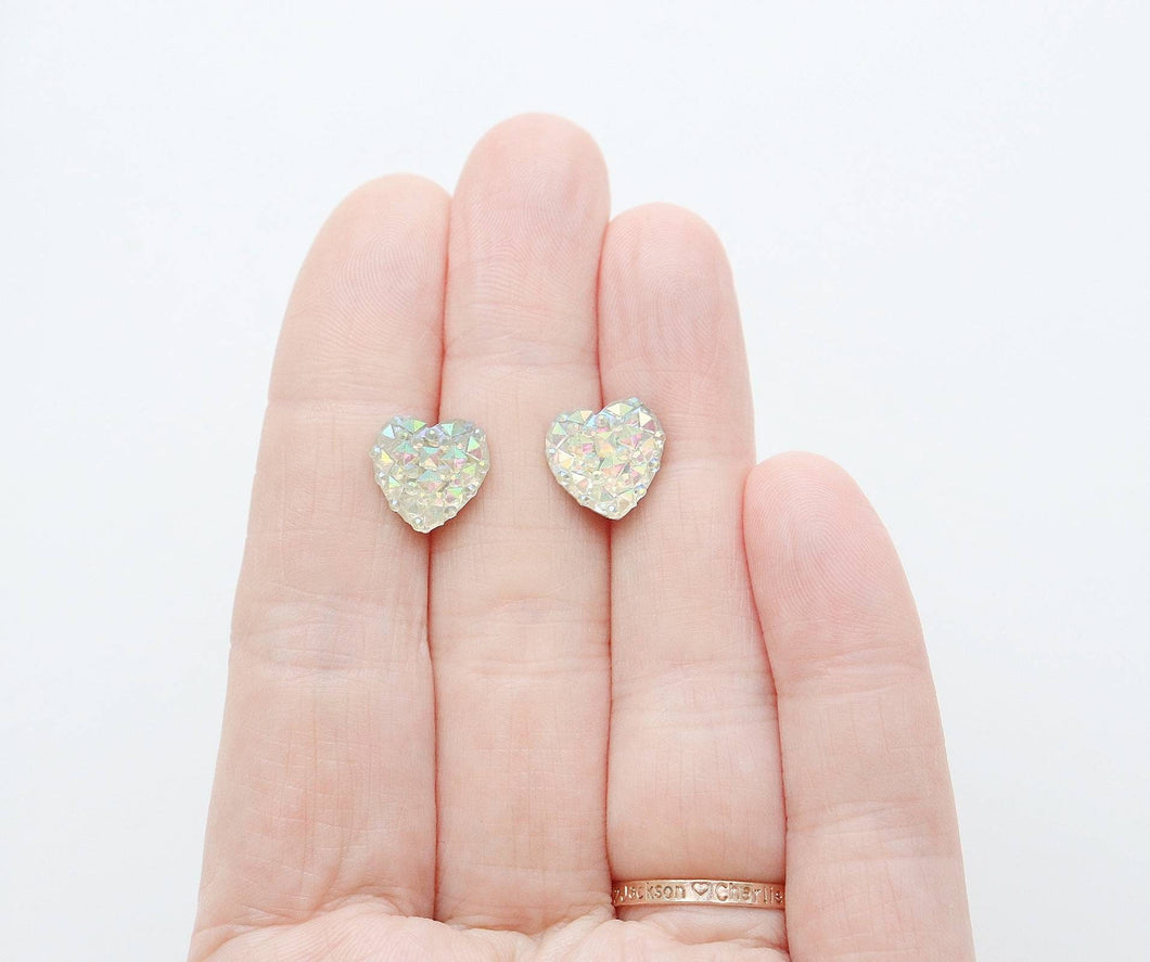 Studded Heart Earrings