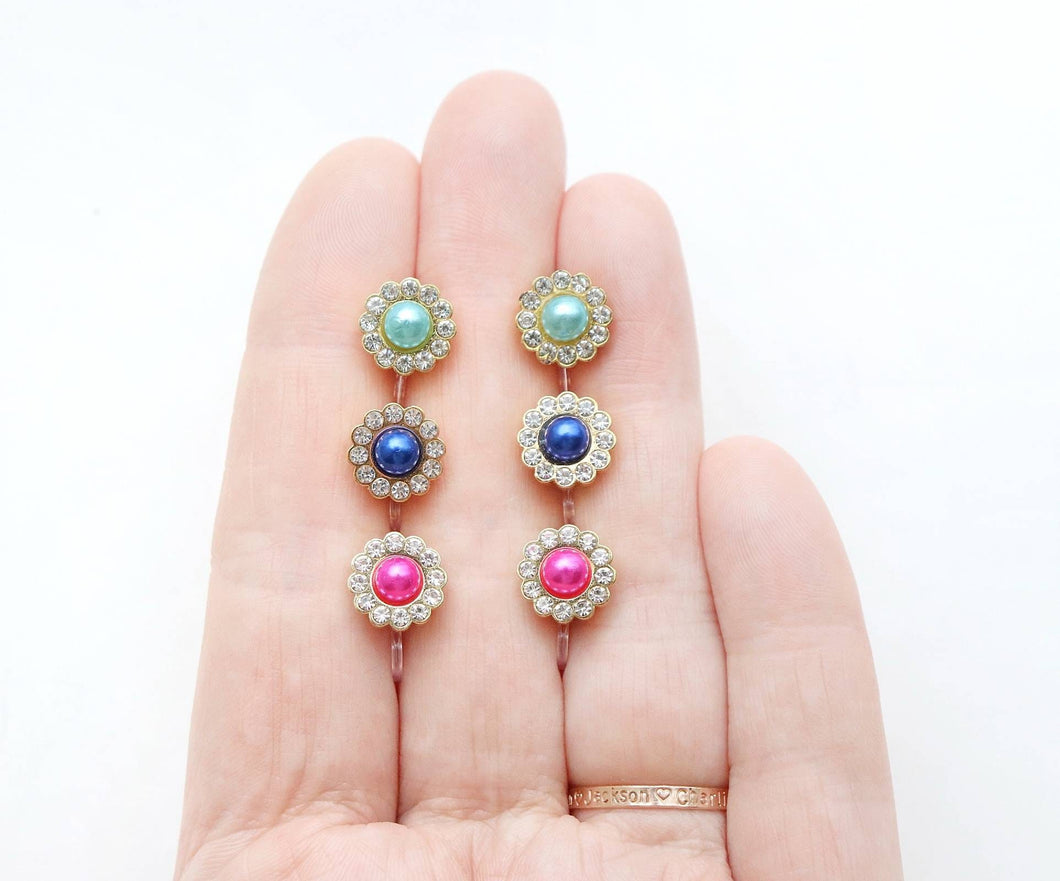 Rhinestone & Pearl Earrings